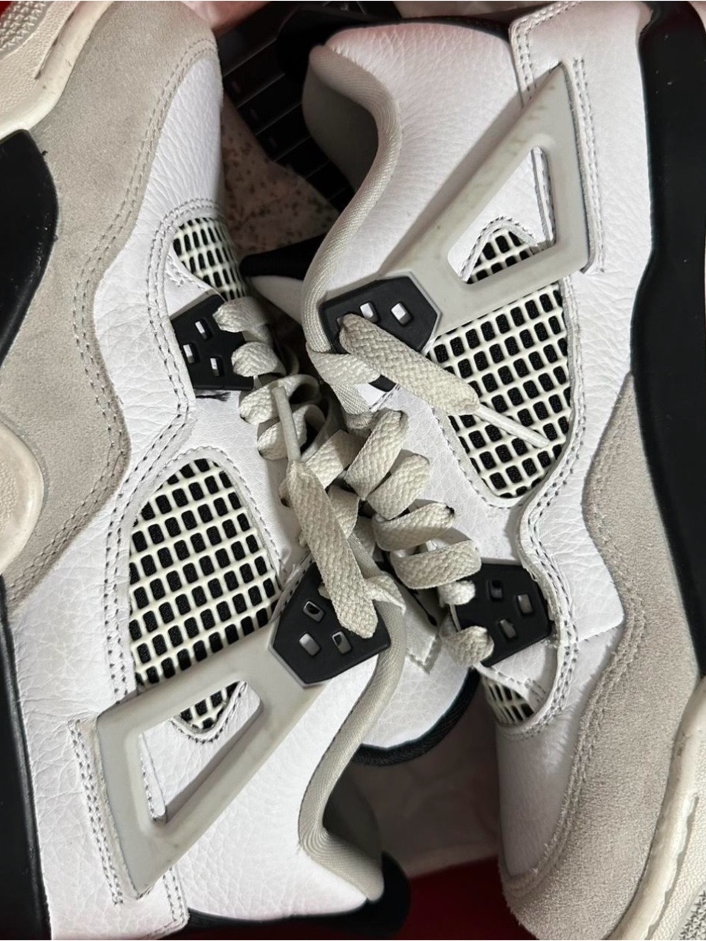 Jordan Men's White and Light Gray Retro Sneakers